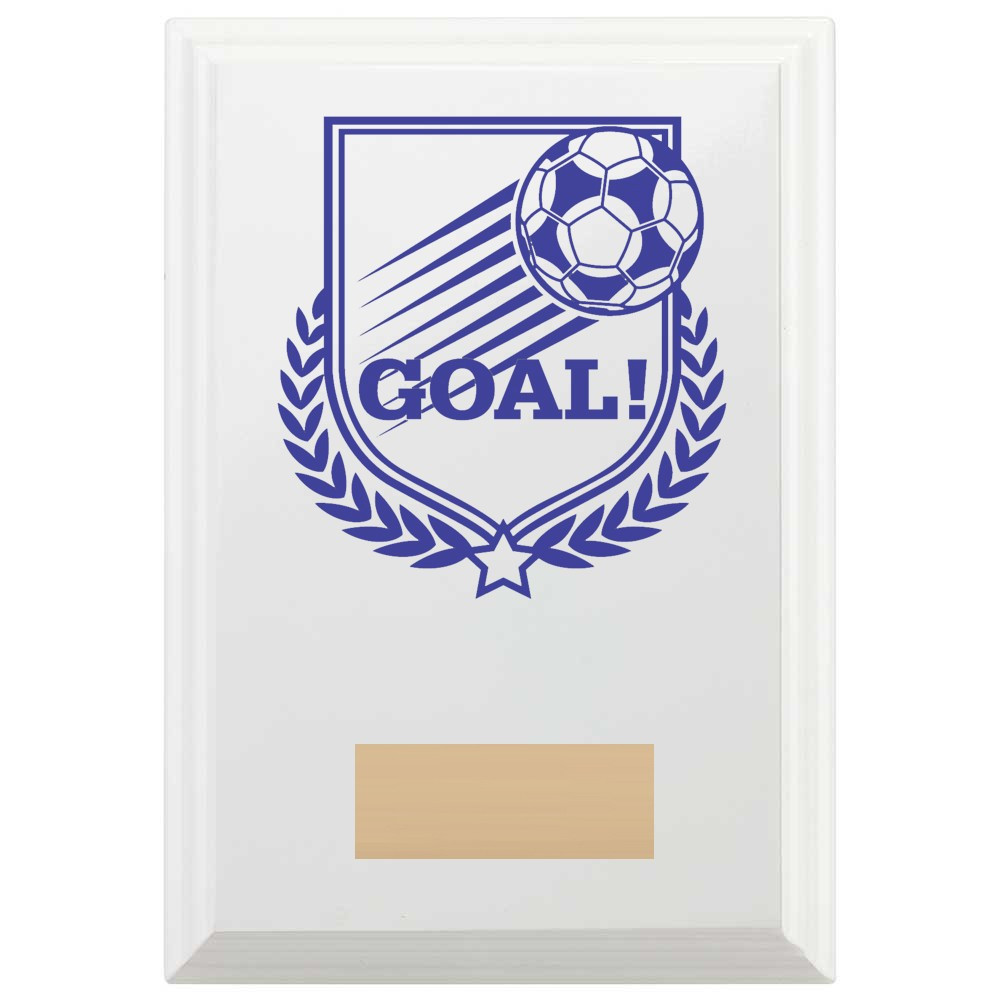 Football Goal Reward Plaque In Arctic White