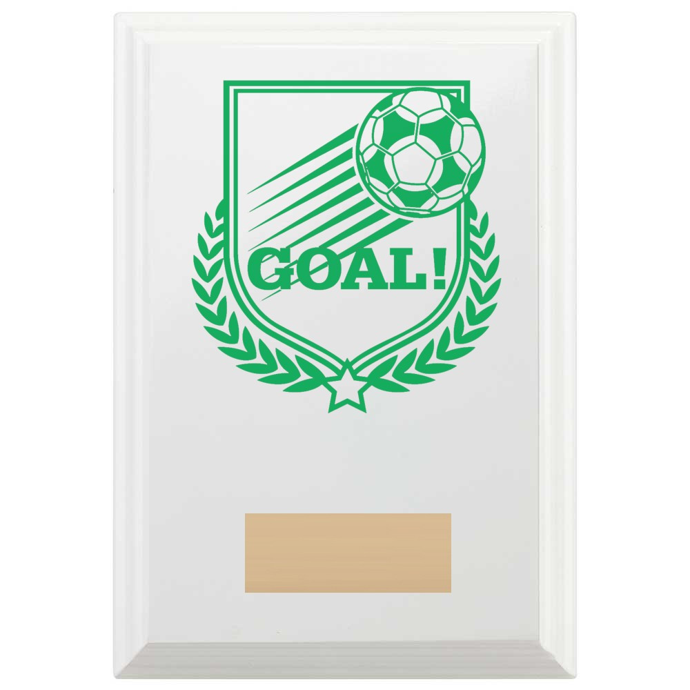 Football Goal Reward Plaque In Arctic White