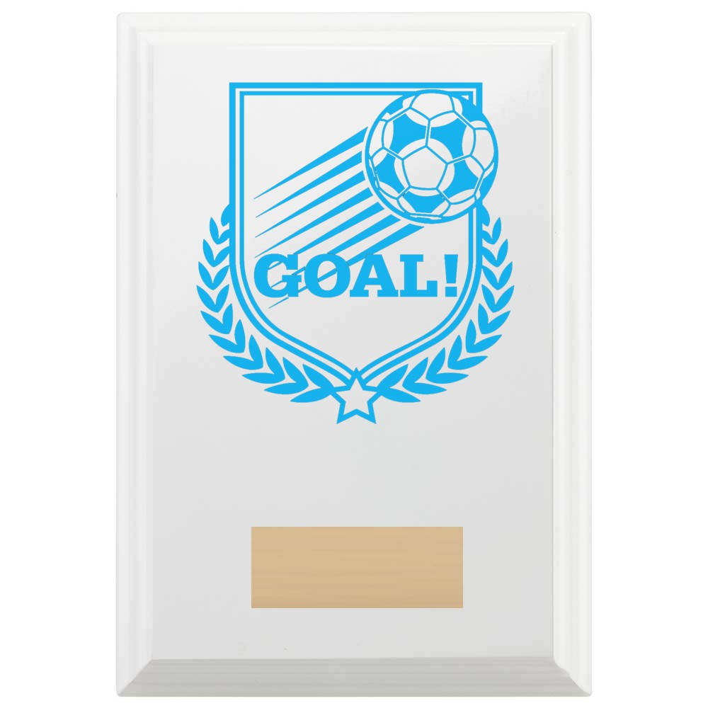 Football Goal Reward Plaque In Arctic White