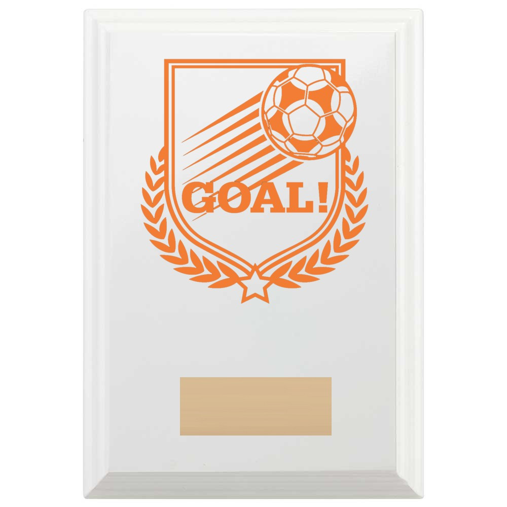 Football Goal Reward Plaque In Arctic White
