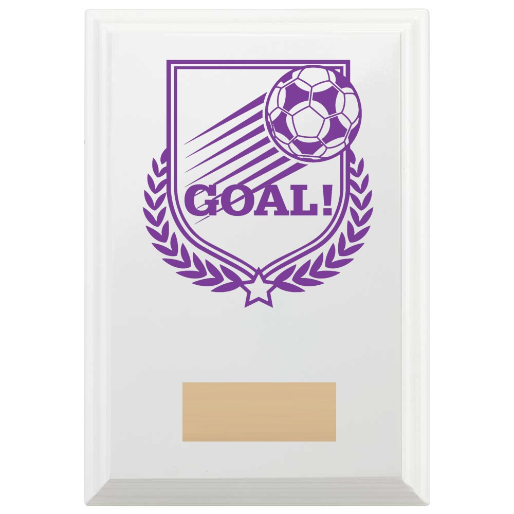 Football Goal Reward Plaque In Arctic White