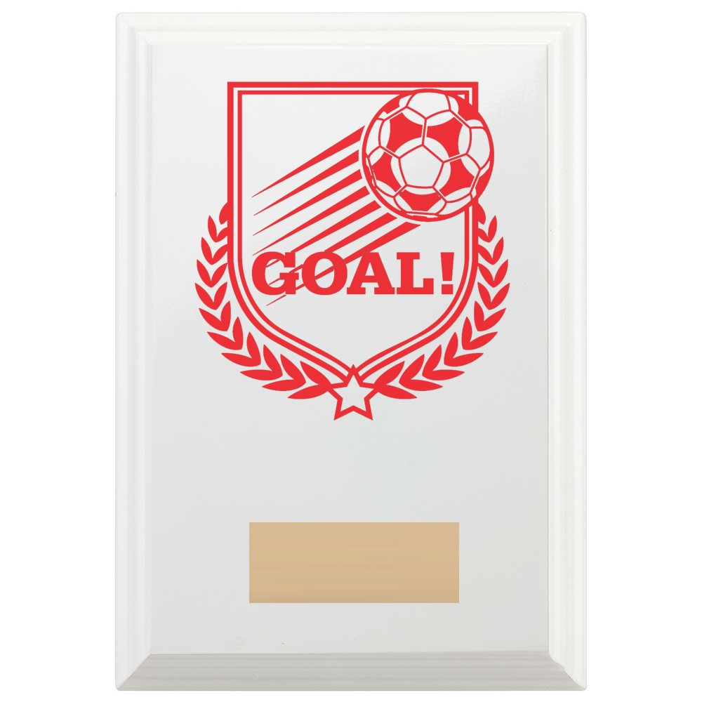 Football Goal Reward Plaque In Arctic White
