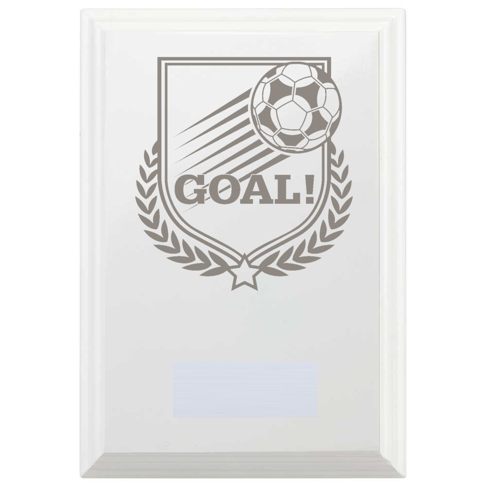 Football Goal Reward Plaque In Arctic White
