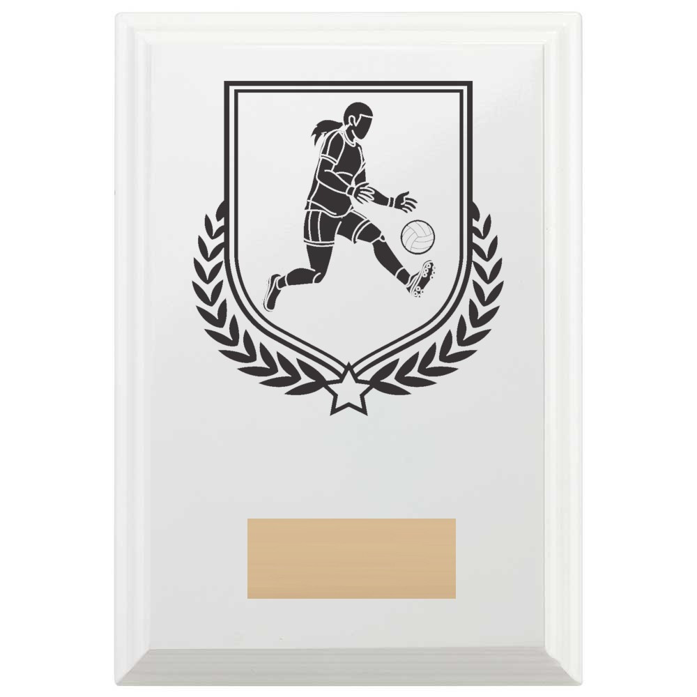 Gaelic Football Reward Plaque In Arctic White