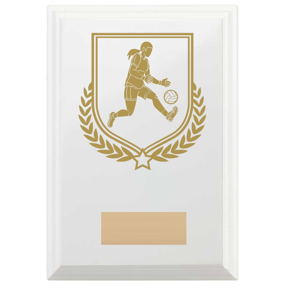 Gaelic Football Reward Plaque In Arctic White