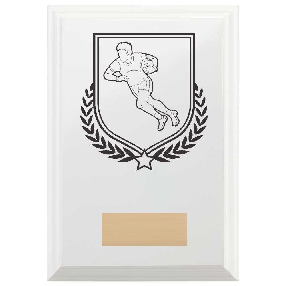 Gaelic Football Reward Plaque In Arctic White