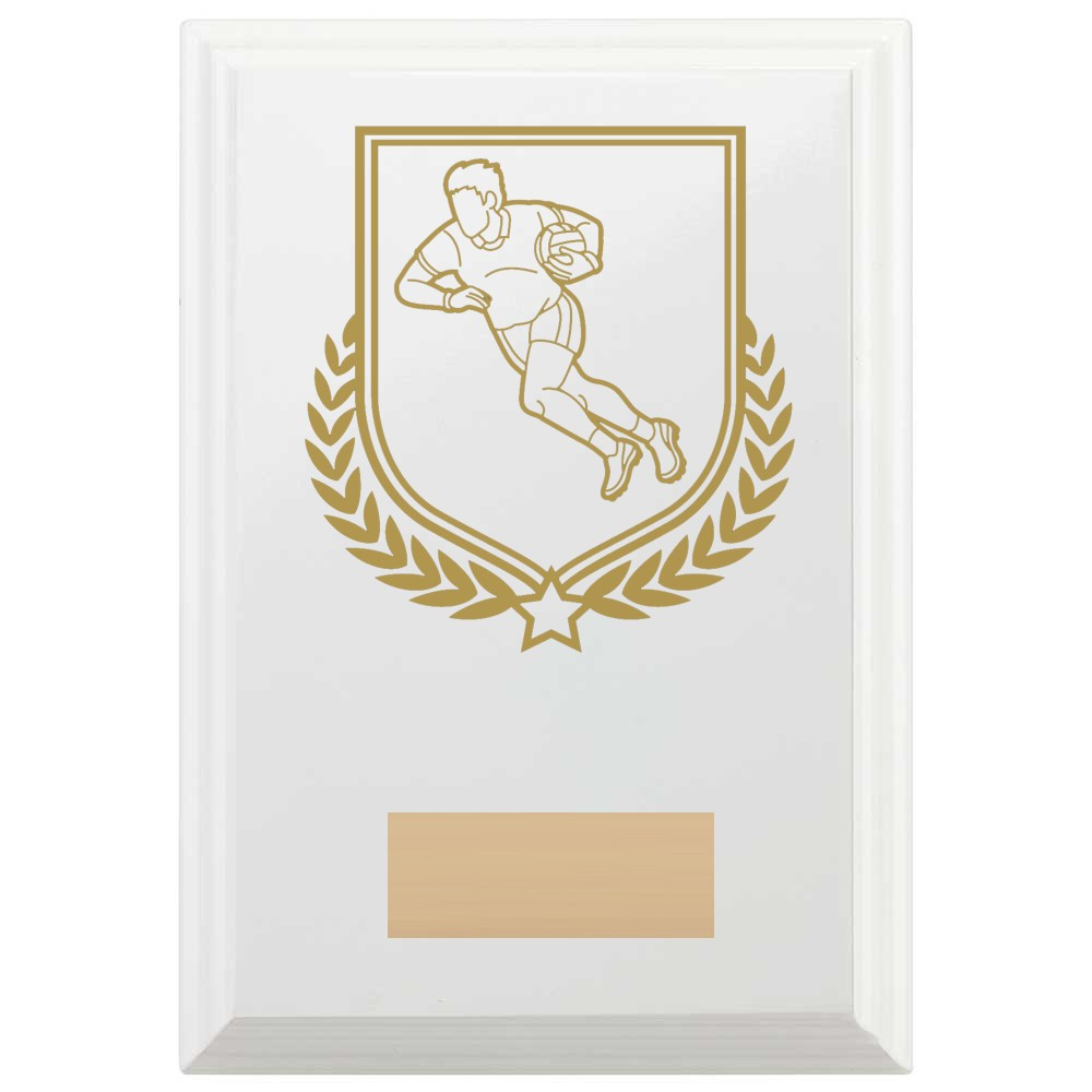 Gaelic Football Reward Plaque In Arctic White