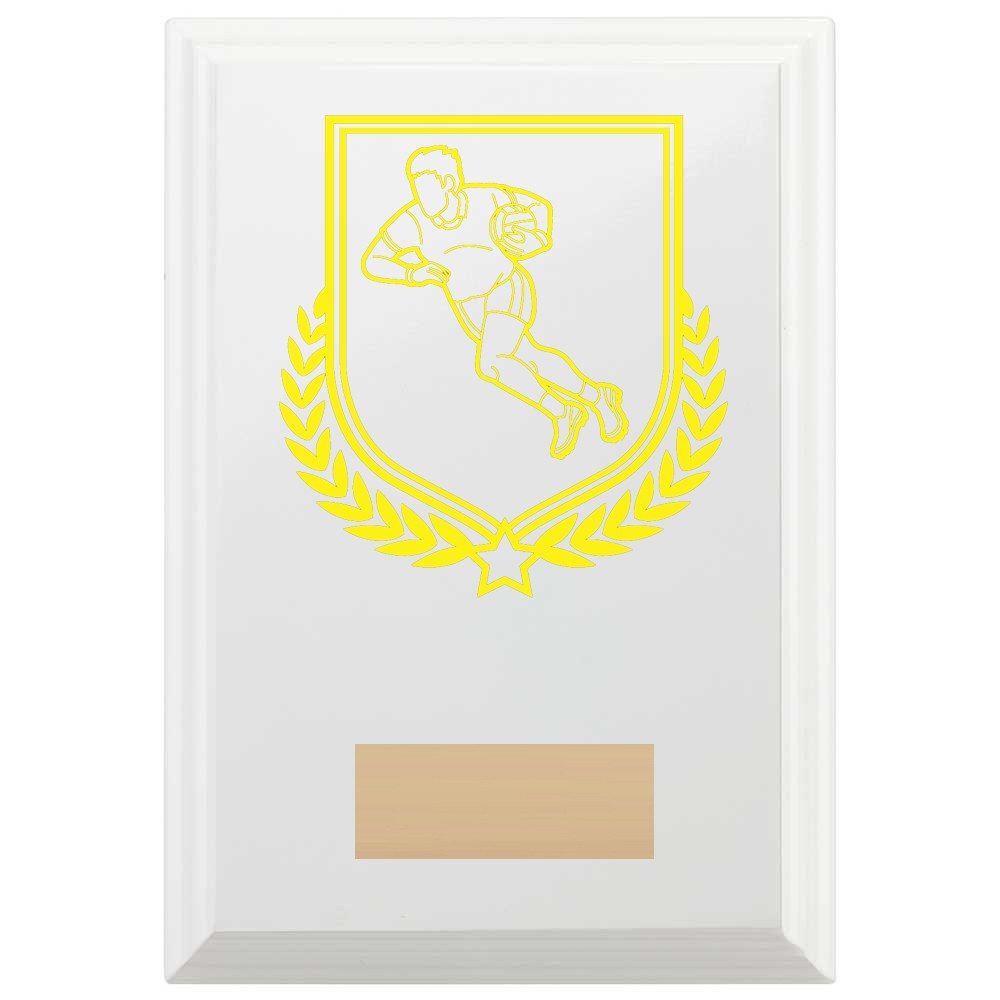 Gaelic Football Reward Plaque In Arctic White