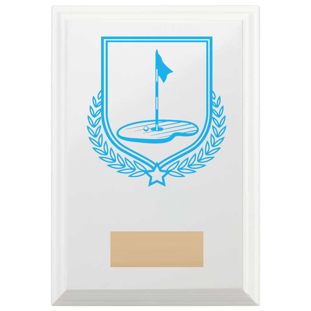 Golf Reward Plaque In Arctic White