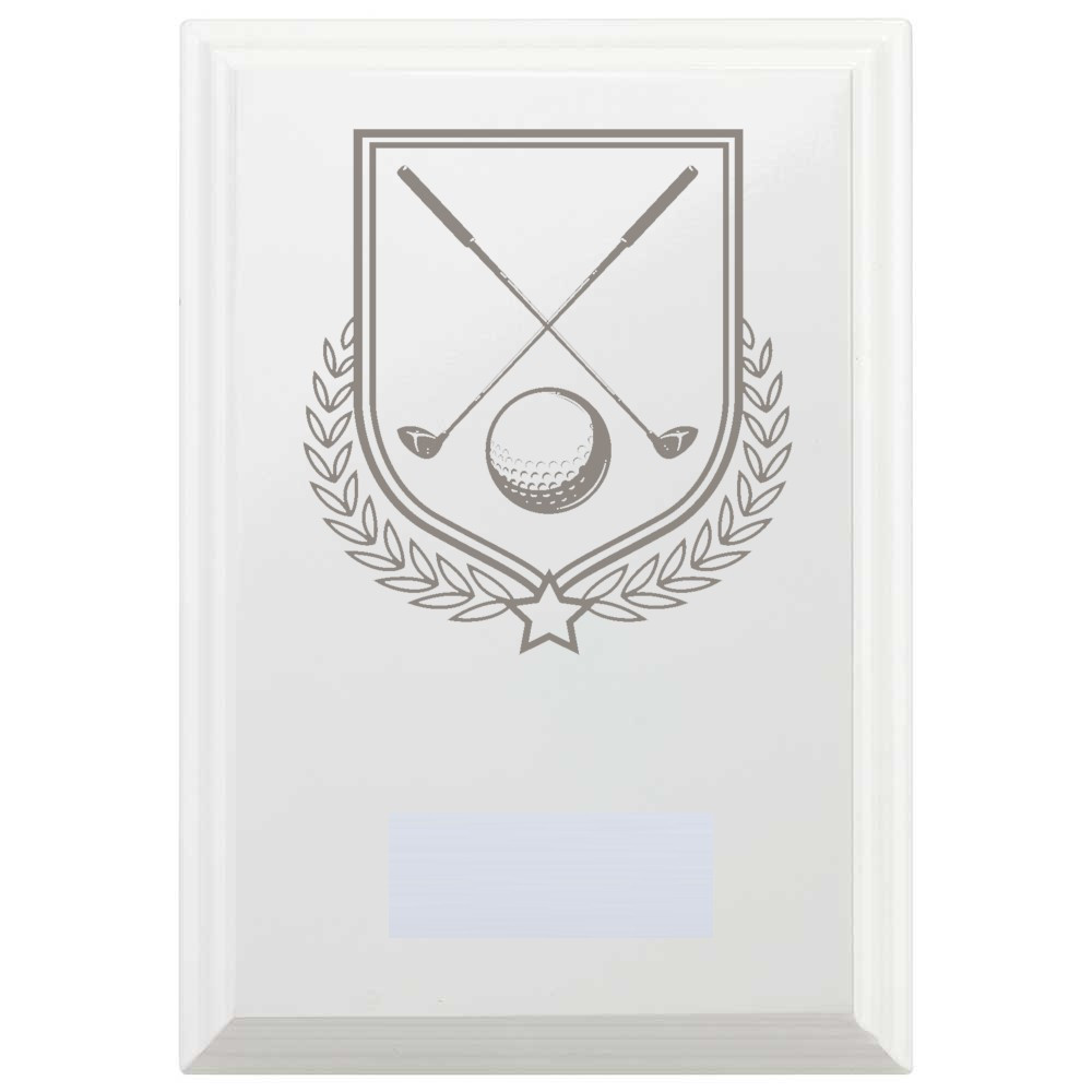 Golf Reward Plaque In Arctic White