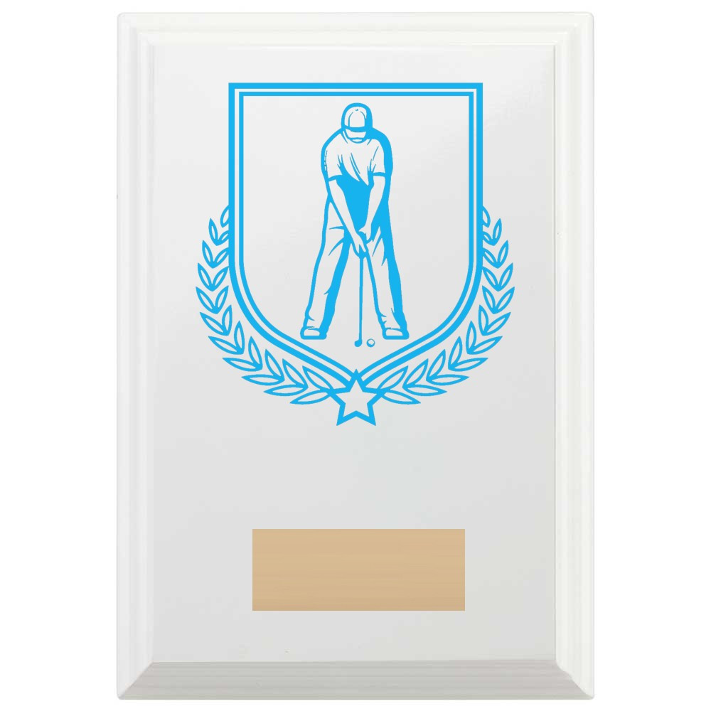 Golf Reward Plaque In Arctic White