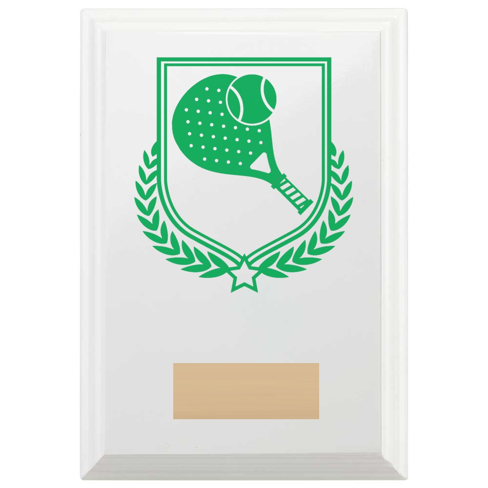 Padel Tennis Reward Plaque In Arctic White