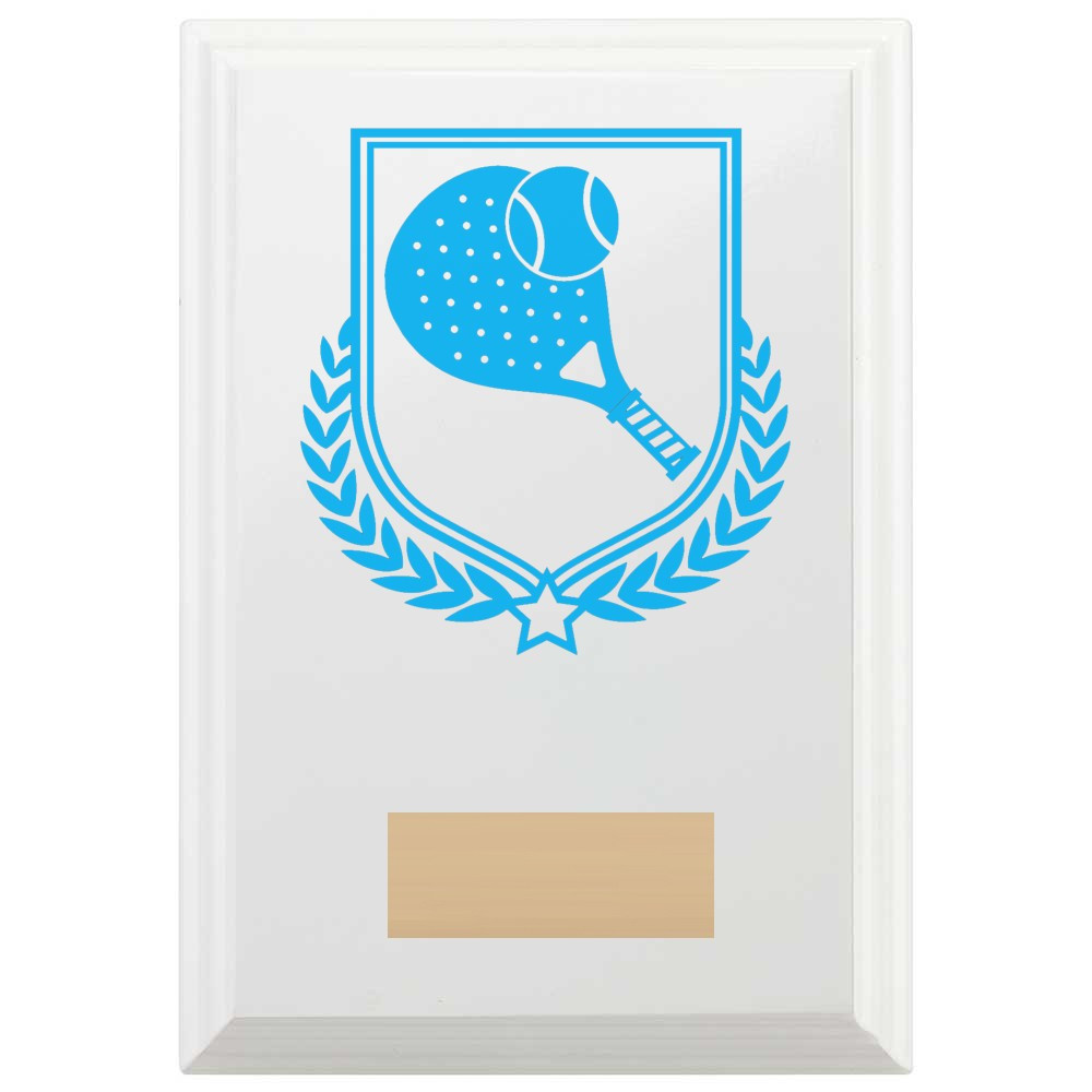 Padel Tennis Reward Plaque In Arctic White