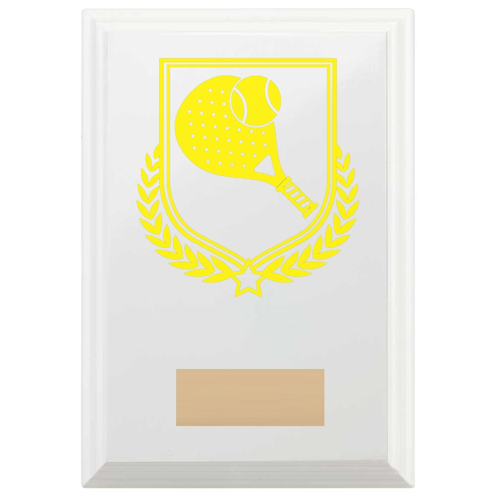Padel Tennis Reward Plaque In Arctic White