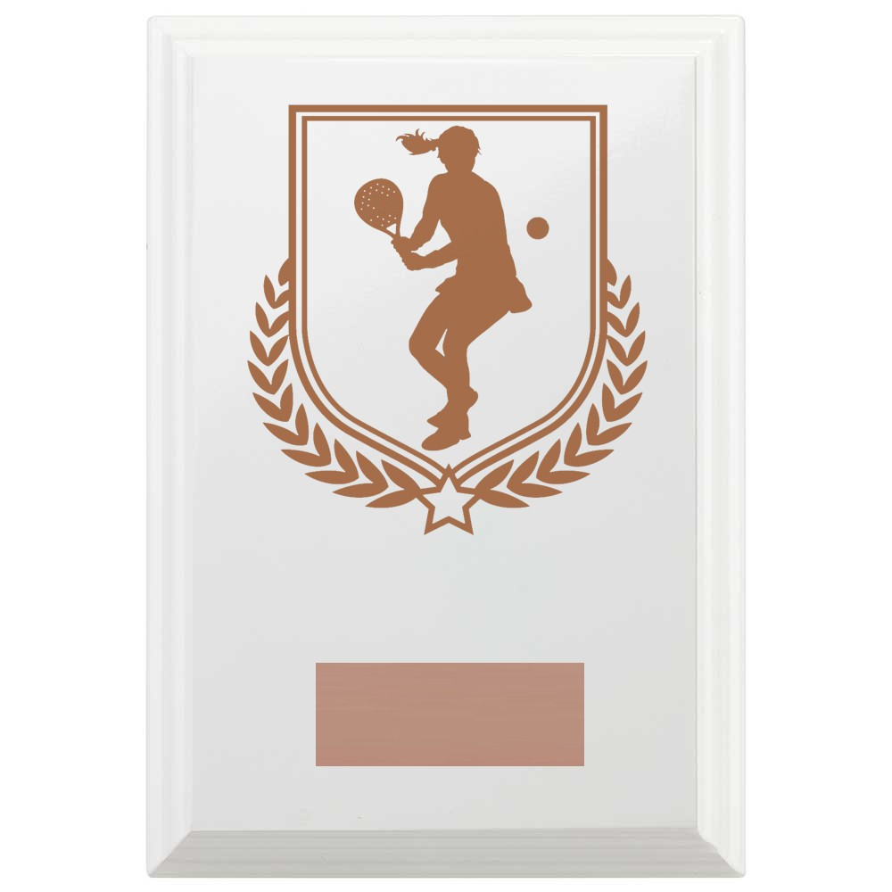 Padel Tennis Reward Plaque In Arctic White