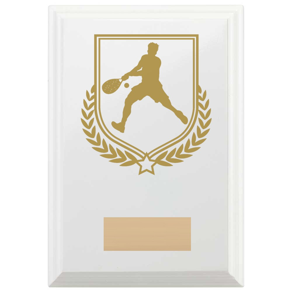 Padel Tennis Reward Plaque In Arctic White