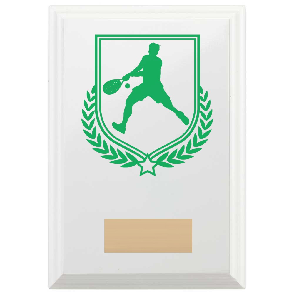 Padel Tennis Reward Plaque In Arctic White