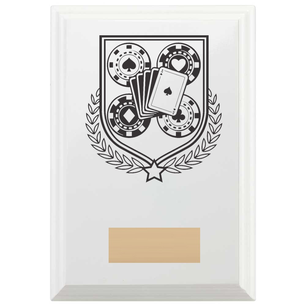 Cards & Poker Reward Plaque In Arctic White