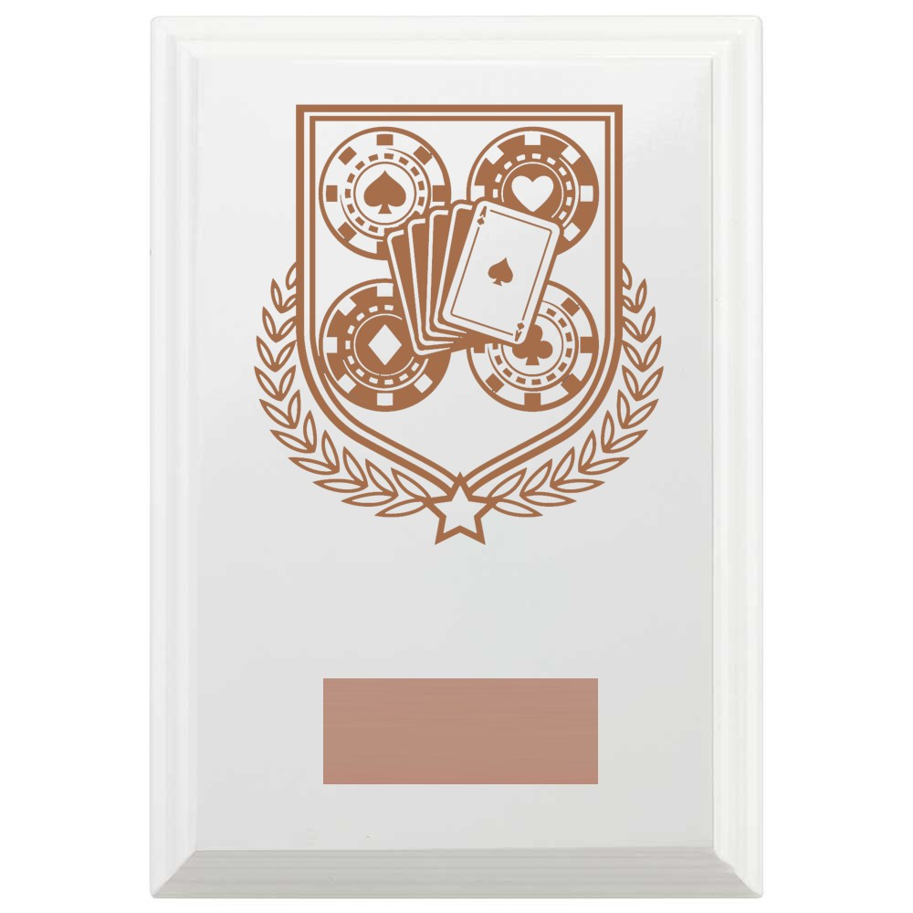 Cards & Poker Reward Plaque In Arctic White