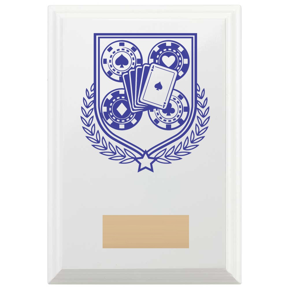 Cards & Poker Reward Plaque In Arctic White