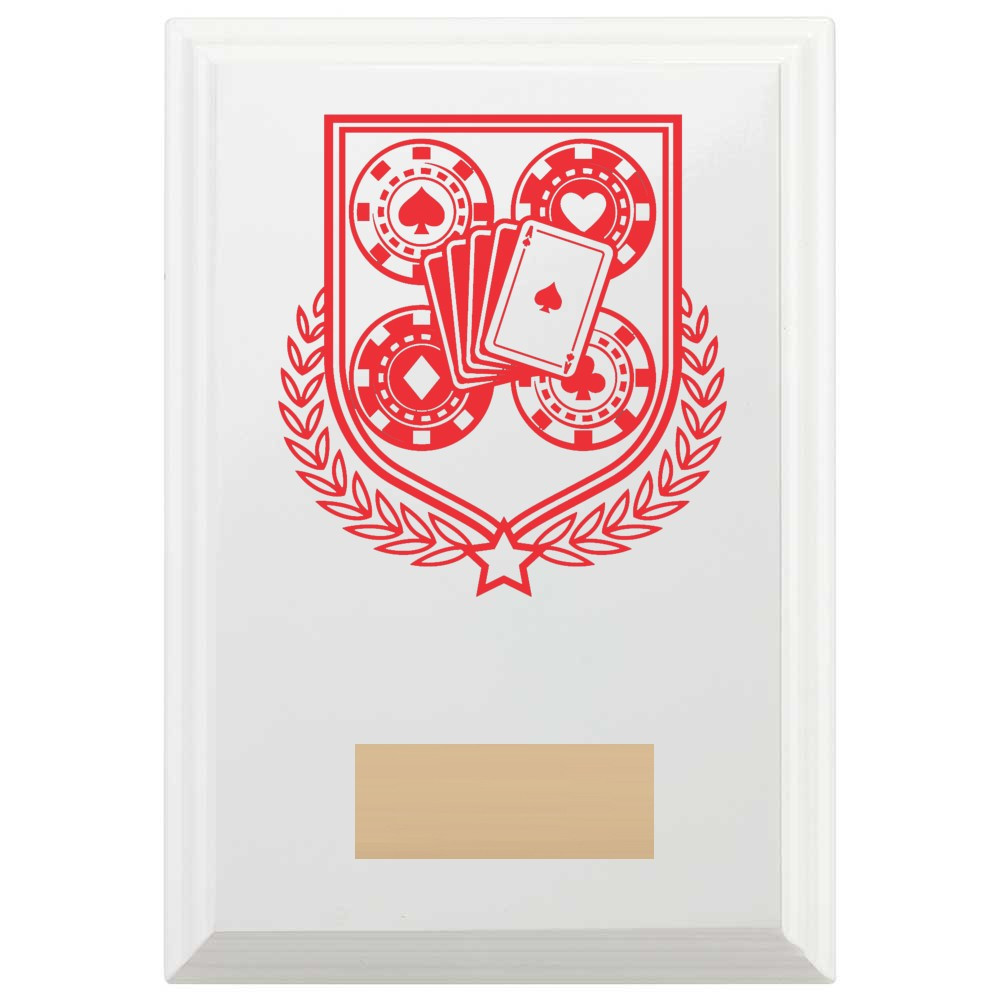 Cards & Poker Reward Plaque In Arctic White