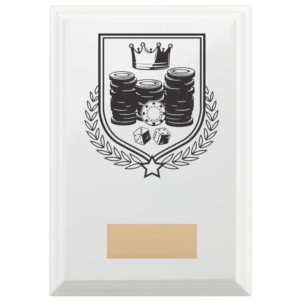 Poker Reward Plaque In Arctic White