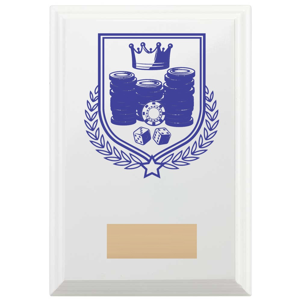 Poker Reward Plaque In Arctic White