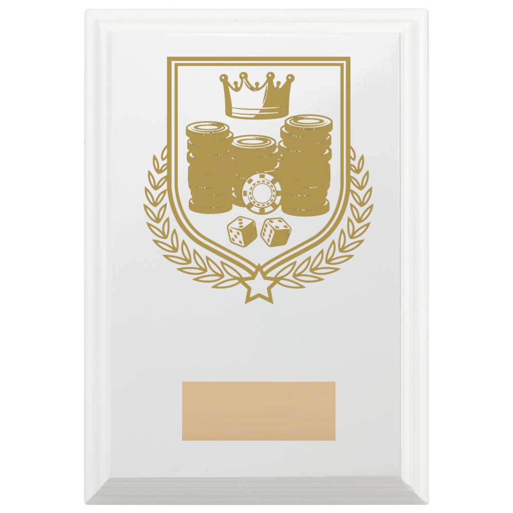 Poker Reward Plaque In Arctic White