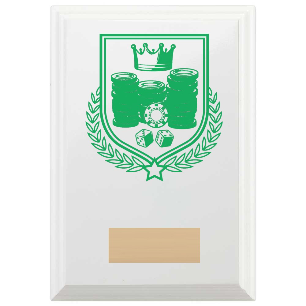Poker Reward Plaque In Arctic White