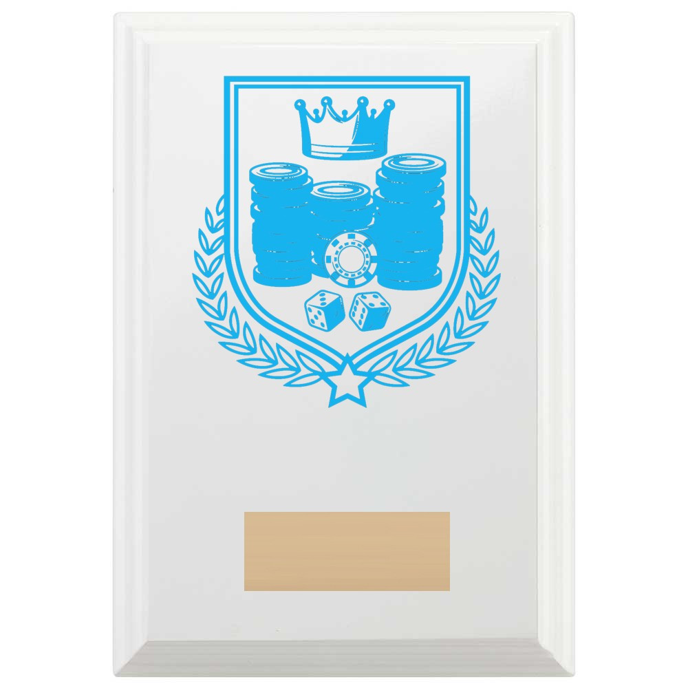 Poker Reward Plaque In Arctic White