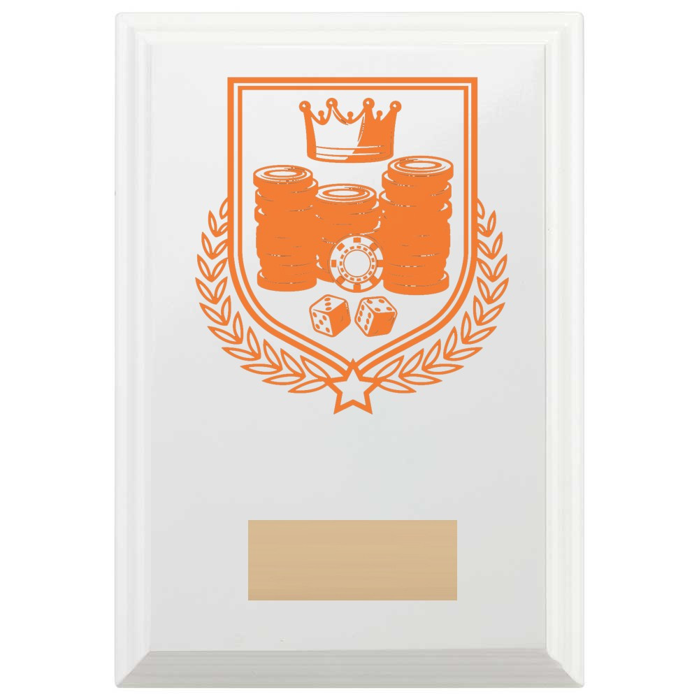 Poker Reward Plaque In Arctic White