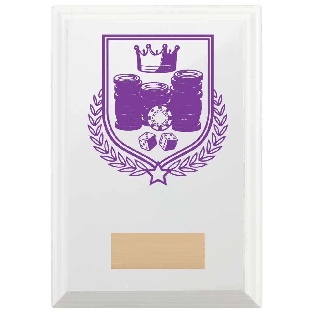 Poker Reward Plaque In Arctic White