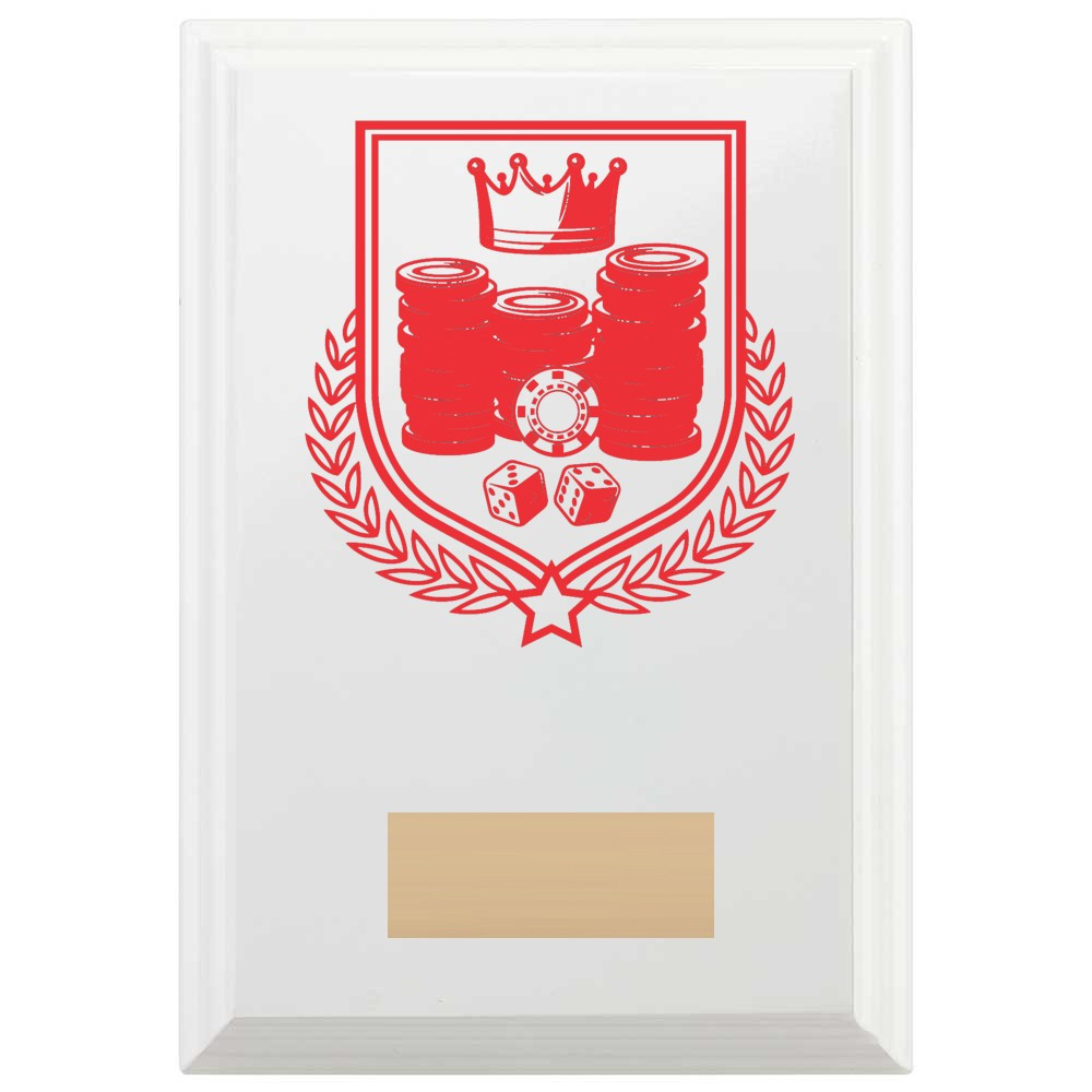 Poker Reward Plaque In Arctic White
