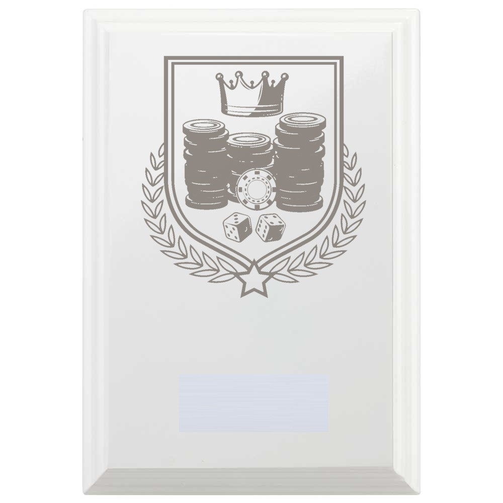 Poker Reward Plaque In Arctic White