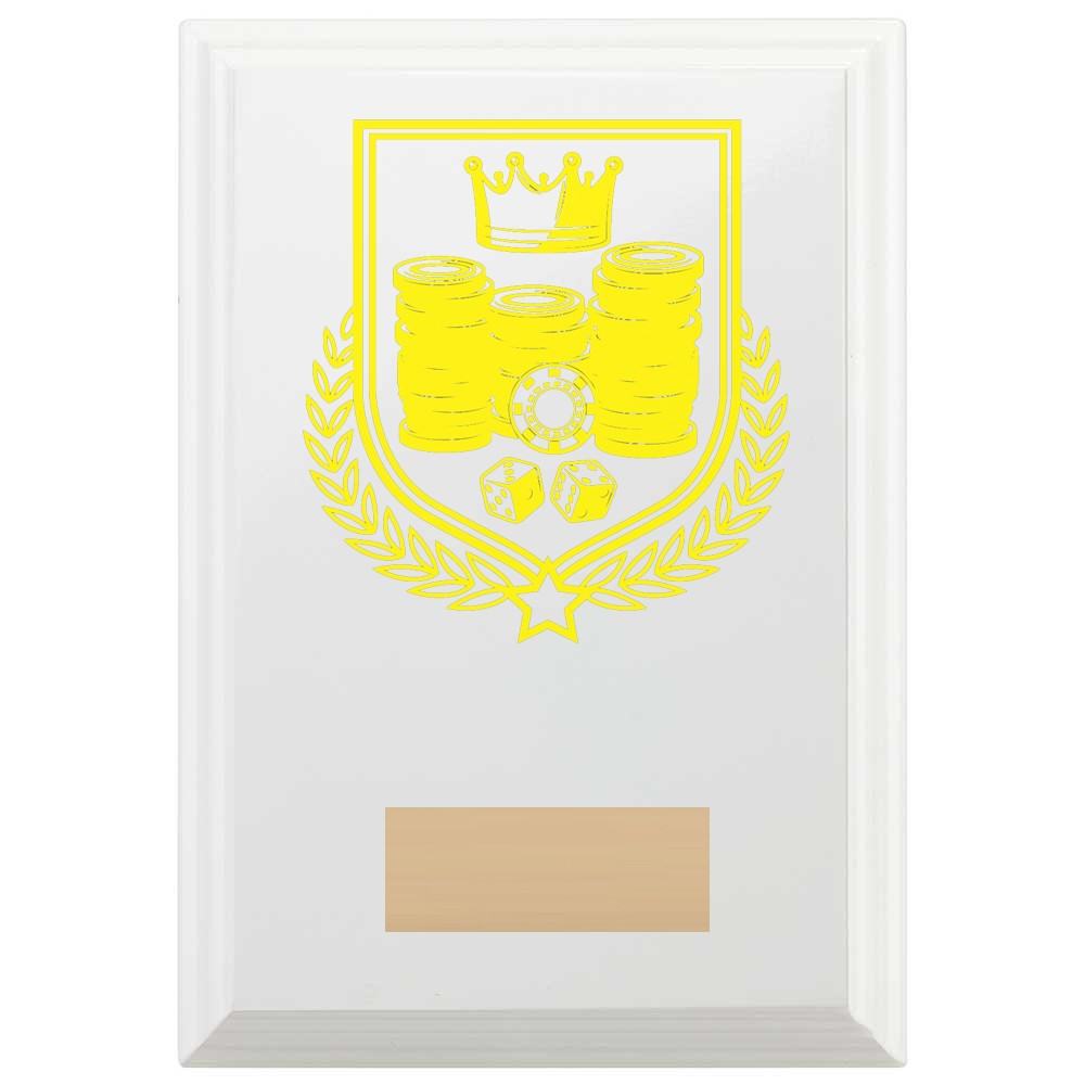 Poker Reward Plaque In Arctic White
