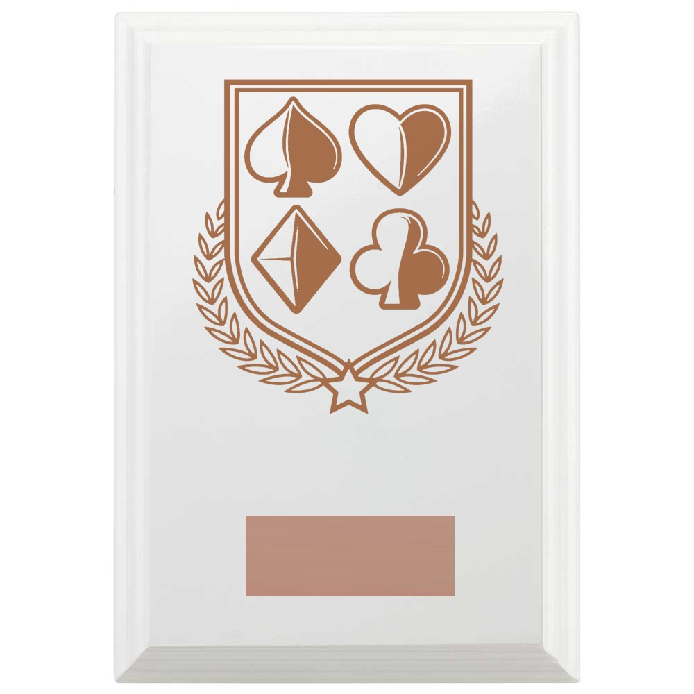 Cards & Poker Reward Plaque In Arctic White