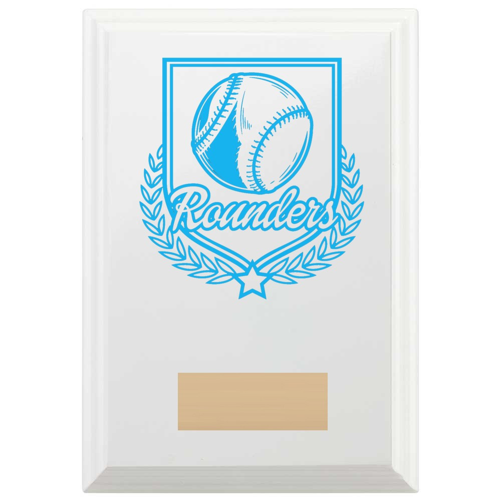 Rounders Reward Plaque In Arctic White