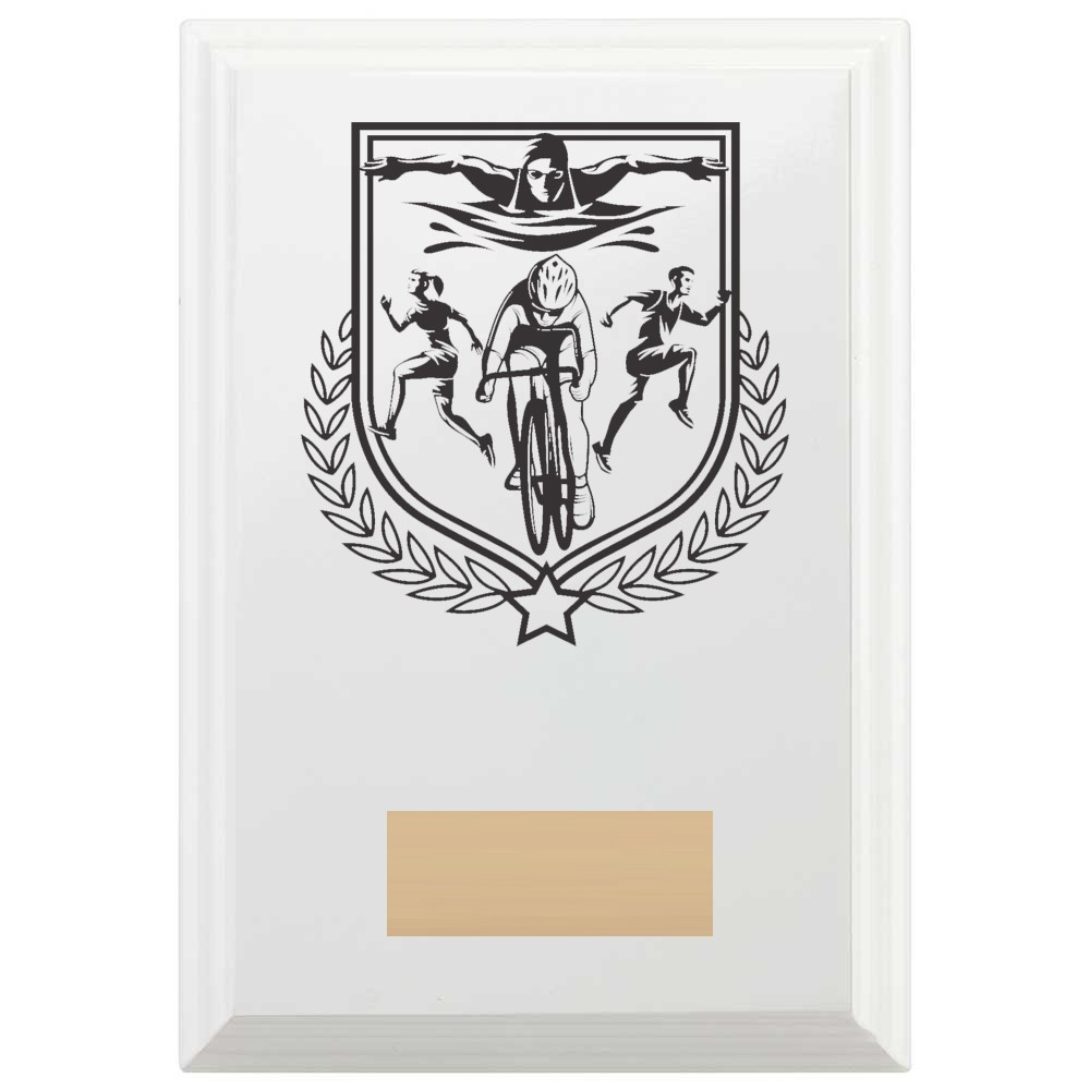Triathlon Reward Plaque In Arctic White