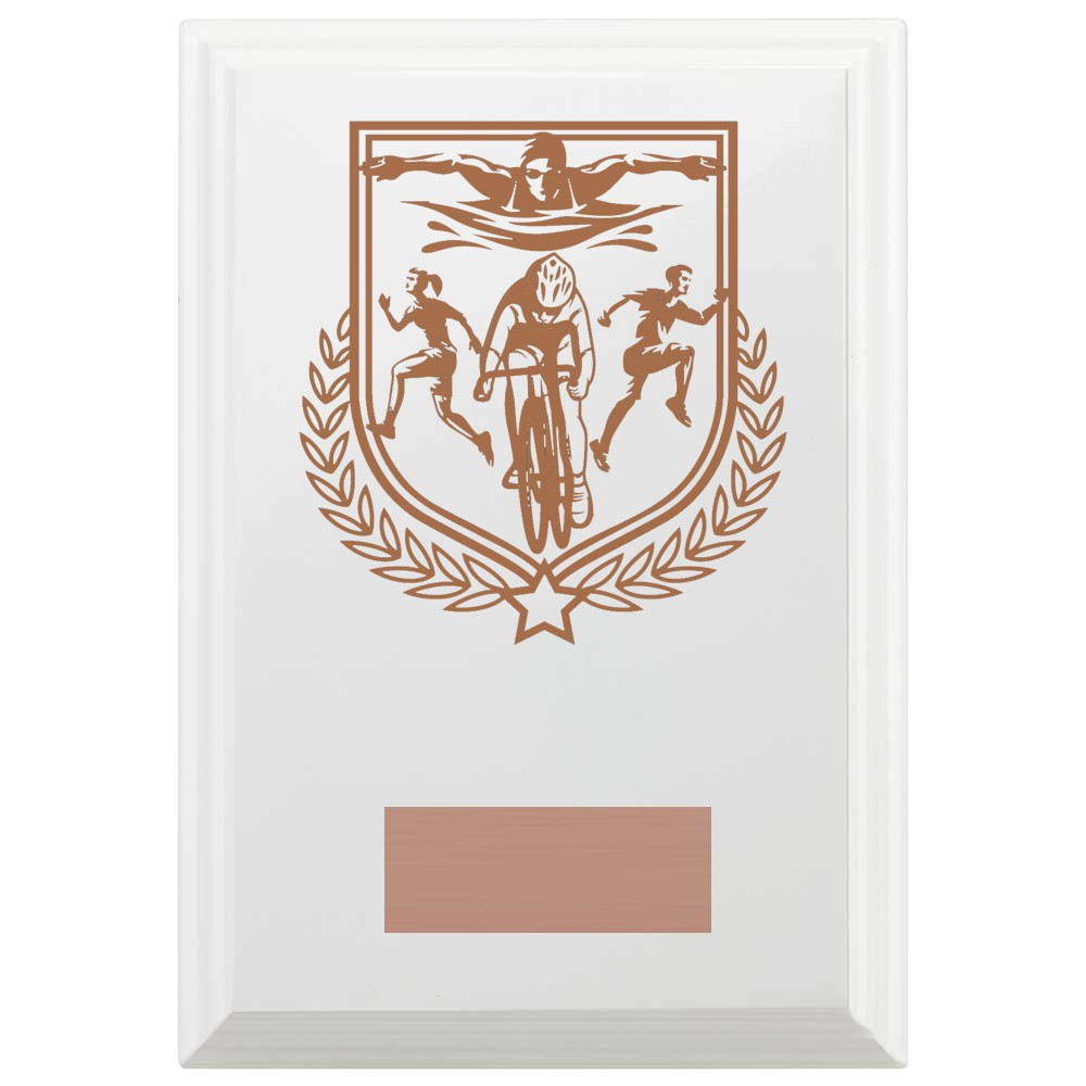 Triathlon Reward Plaque In Arctic White