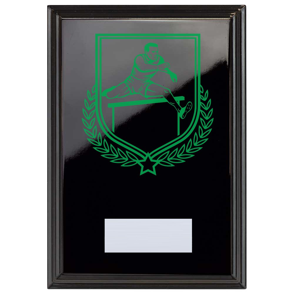 Male Hurdles Reward Plaque In Epic Black