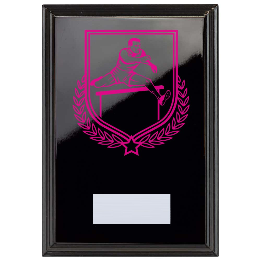 Male Hurdles Reward Plaque In Epic Black