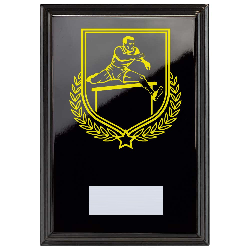 Male Hurdles Reward Plaque In Epic Black