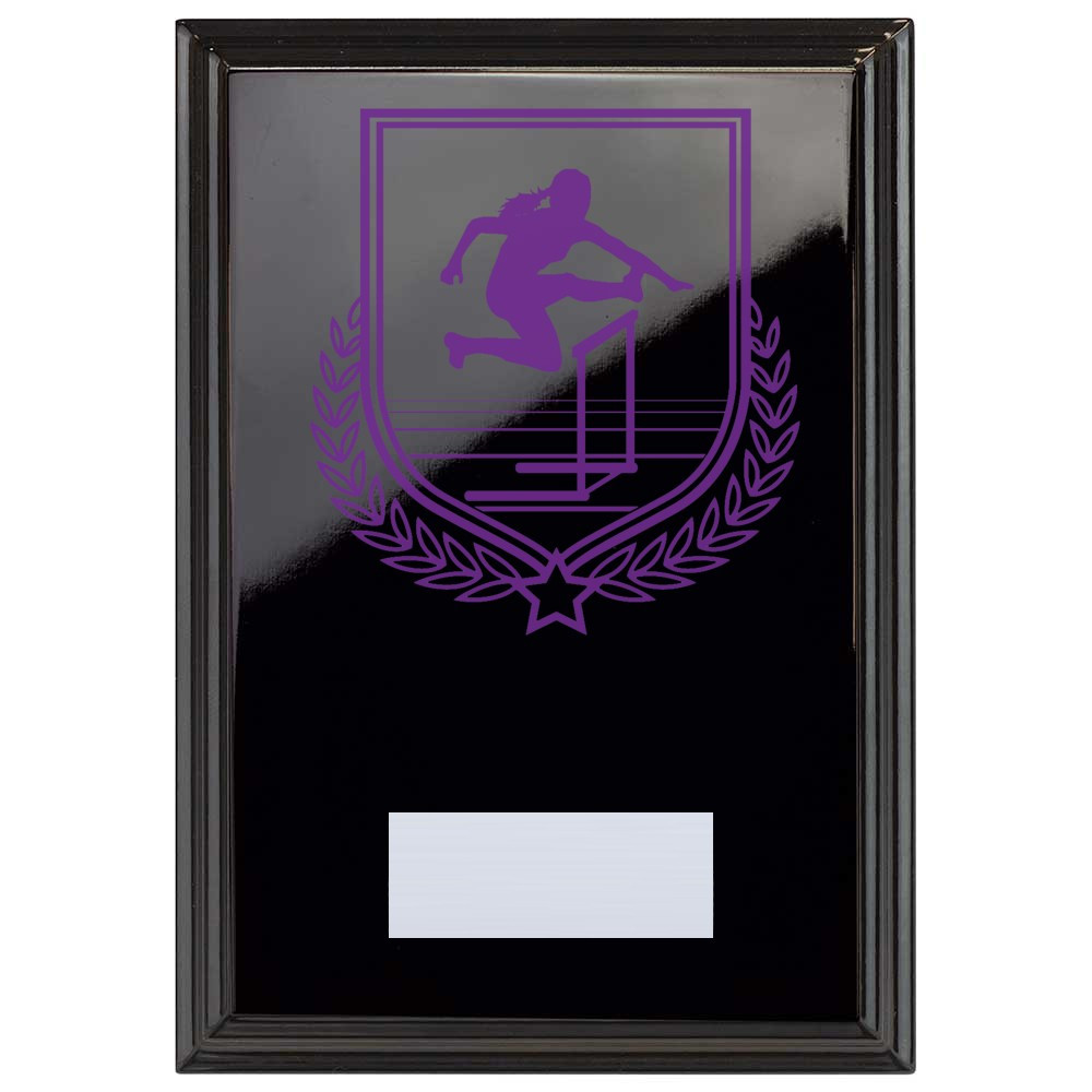 Female Hurdles Reward Plaque In Epic Black