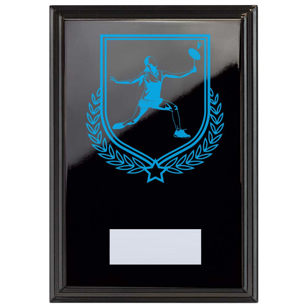 Badminton Reward Plaque In Epic Black