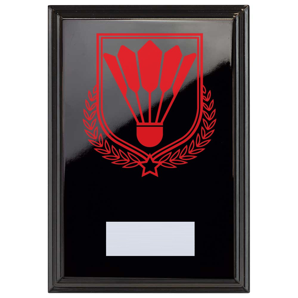 Badminton Reward Plaque In Epic Black