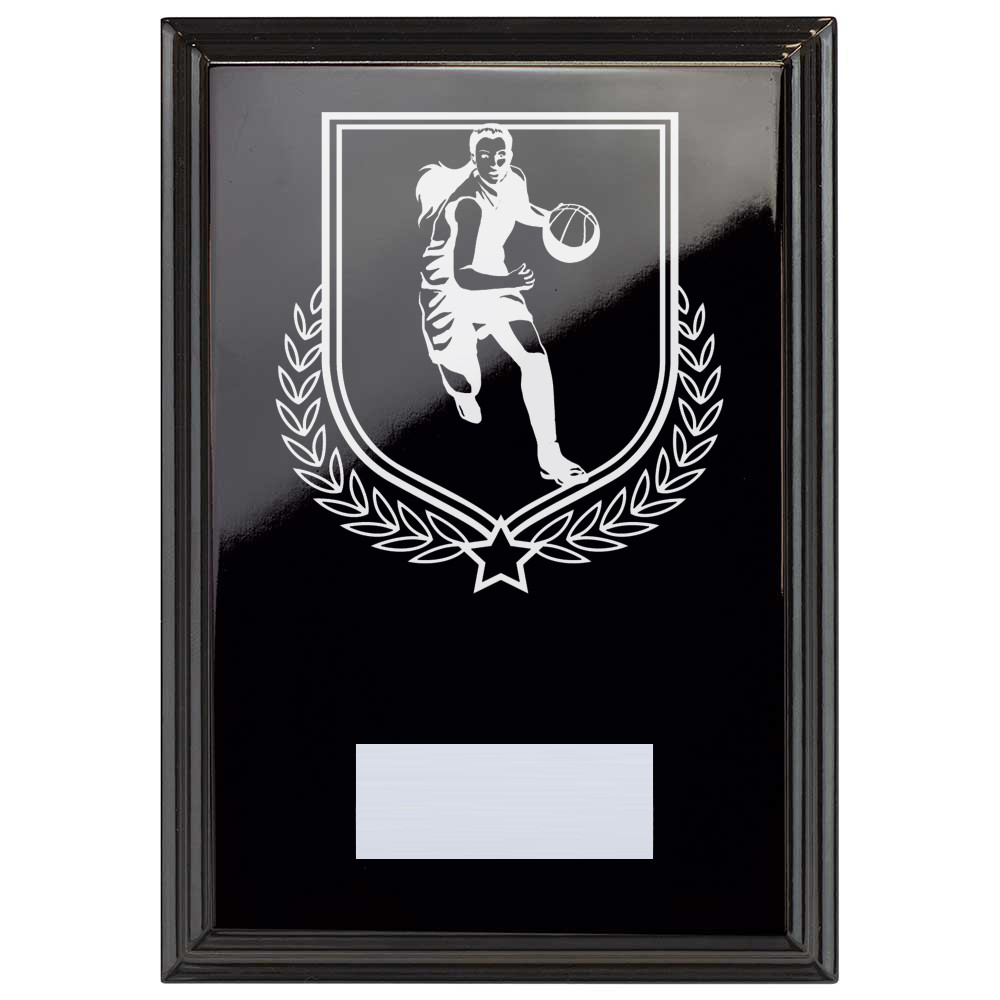 Basketball Reward Plaque In Epic Black