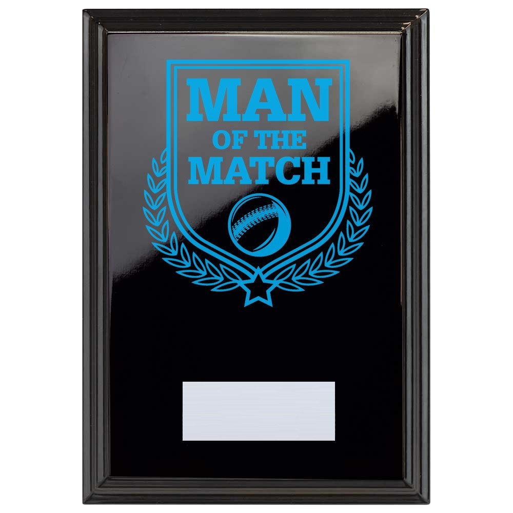 Cricket Man of the Match Reward Plaque In Epic Black