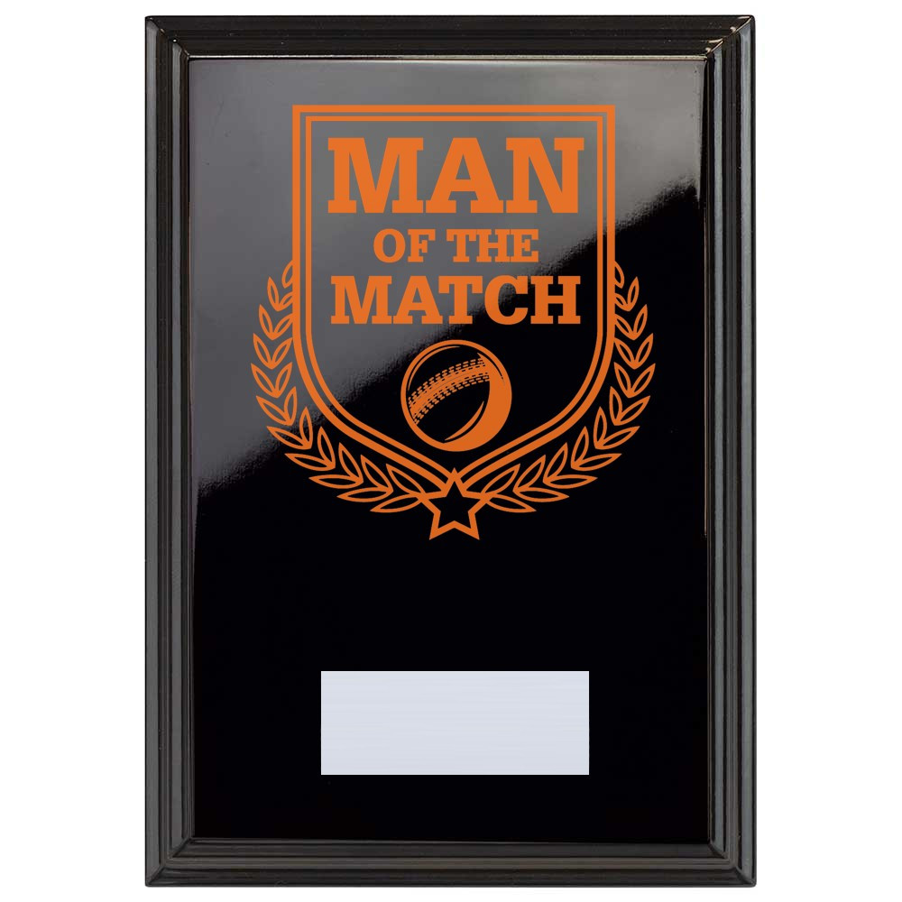 Cricket Man of the Match Reward Plaque In Epic Black