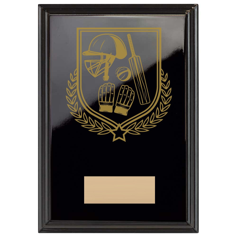 Cricket Reward Plaque In Epic Black
