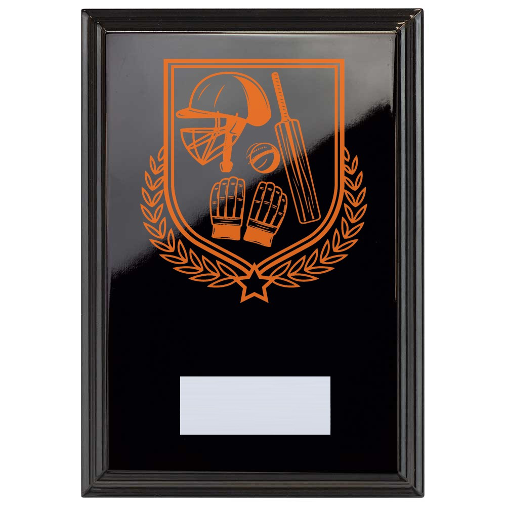 Cricket Reward Plaque In Epic Black
